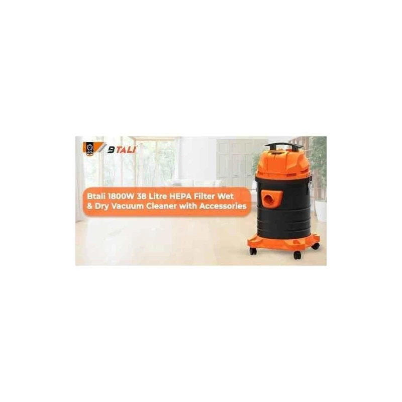 Btali 1800W 38L HEPA Filter Wet & Dry Vacuum Cleaner with Accessories BT 38 WDVC image-3
