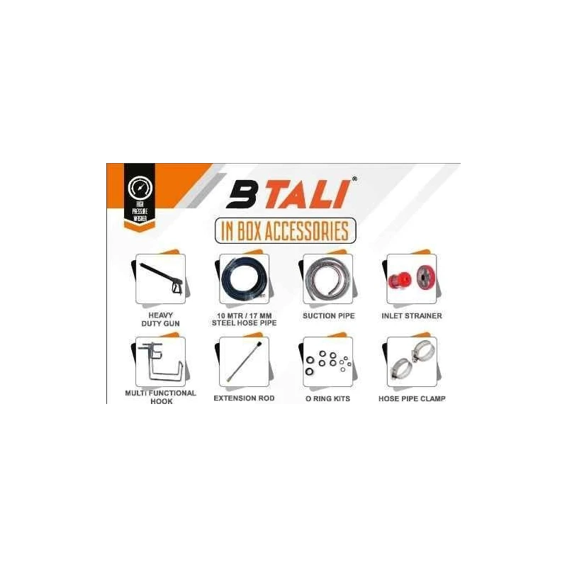 Btali 180bar 12lpm High Pressure Car Washer with Accessories BT 2200 HPW image-2