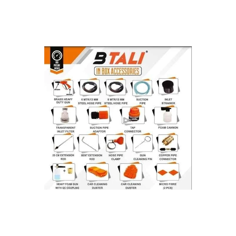 Btali 170bar 20lpm High Pressure Car Washer with Accessories BT 1060 HPW image-2