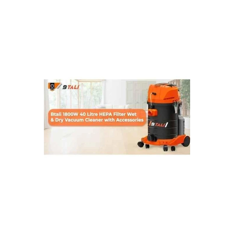 Btali 1800W 40L HEPA Filter Wet & Dry Vacuum Cleaner with Accessories BT 40 WDVC image-8