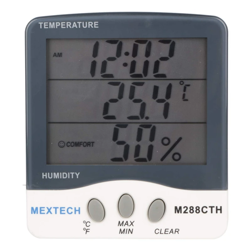 Mextech Thermo Hygro Clock M288CTH image-1