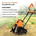 Neptune NC-41E 1500W Electric Garden Tiller Cultivator & Rotavator image-3