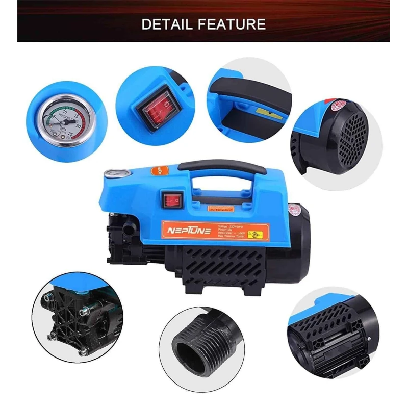 Neptune PW-288 1500W 80 bar Pressure Washer Pump image-2