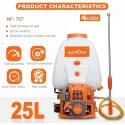 Neptune NF-767 25L 1HP 4 Stroke White Knapsack Petrol Engine Power Sprayer image-1