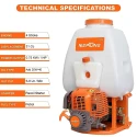 Neptune NF-767 25L 1HP 4 Stroke White Knapsack Petrol Engine Power Sprayer image-6