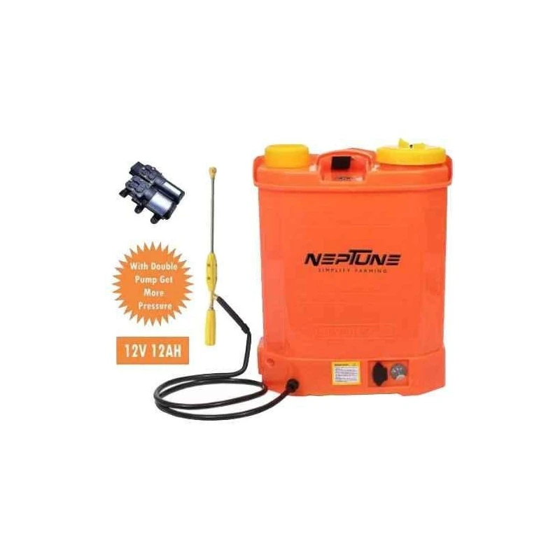 Neptune BS-13-Plus 16L 12V Orange Knapsack Battery Operated Double Pump Garden Sprayer image-3
