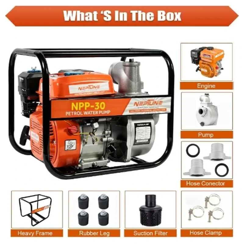Neptune NPP-30 Simplify Farming 6.5 HP Petrol Water Pump Set