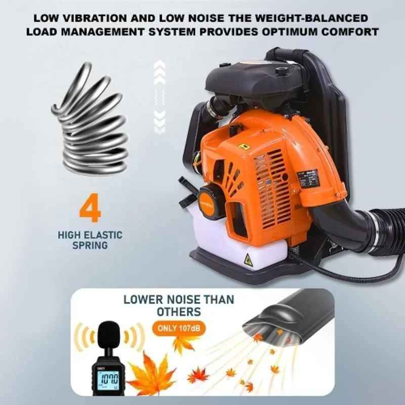 Neptune BPLP-63 3.5HP 2 Stroke 63cc Backpack Petrol Leaf Blower for Cleaning Dust