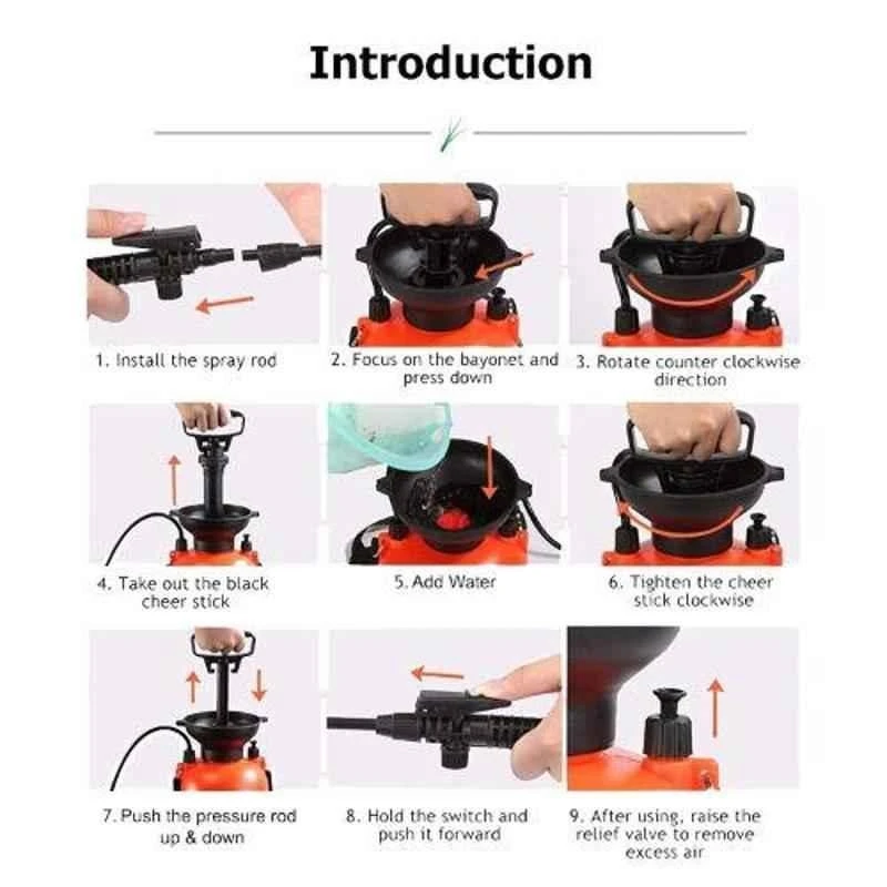 Neptune 8L Red Hand Operated Garden Pressure Sprayer image-4