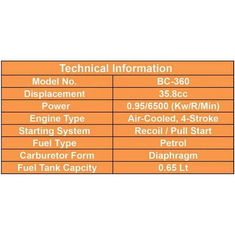 Neptune BC-360 0.95KW 4 Stroke Red 3-in-1 Brush Cutter with 3 Blades image-6