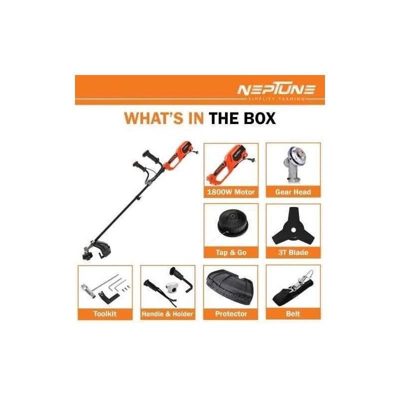 Neptune BC-1800E 1800W 7500rpm 2-in-1 Electric Grass Trimmer image-8