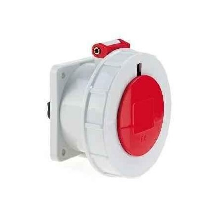 Neptune 13447 125A 4 Pin IP67 Industrial Panel Mounting Straight Socket Outlet image-1