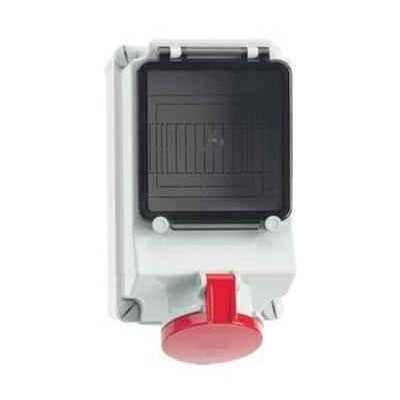 Neptune 15036 63A 5 Pin IP44 Industrial Surface Mounting Socket Outlet with MCB Provision image-1