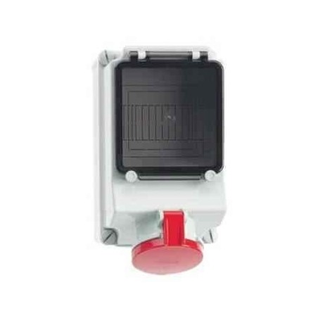Neptune 15036 63A 5 Pin IP44 Industrial Surface Mounting Socket Outlet with MCB Provision image-1