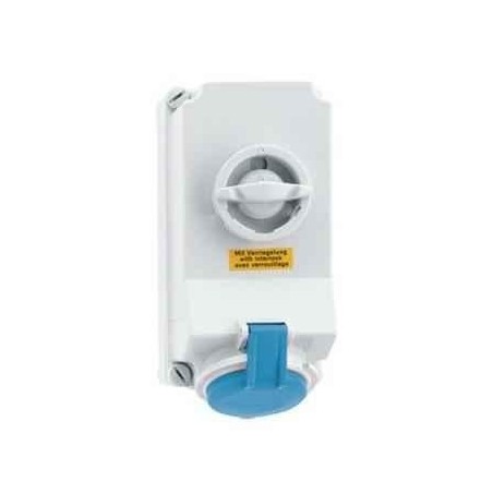 Neptune 16097 32A 3 Pin IP44 Industrial Surface Mounting Socket Outlet Interlocked image-1