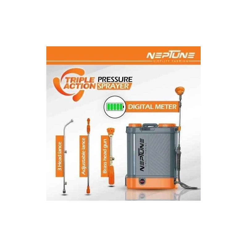 Neptune Max-14-Plus 20 Litre 12V 8lpm Backpack Battery Operated Sprayer with Double Motor image-5