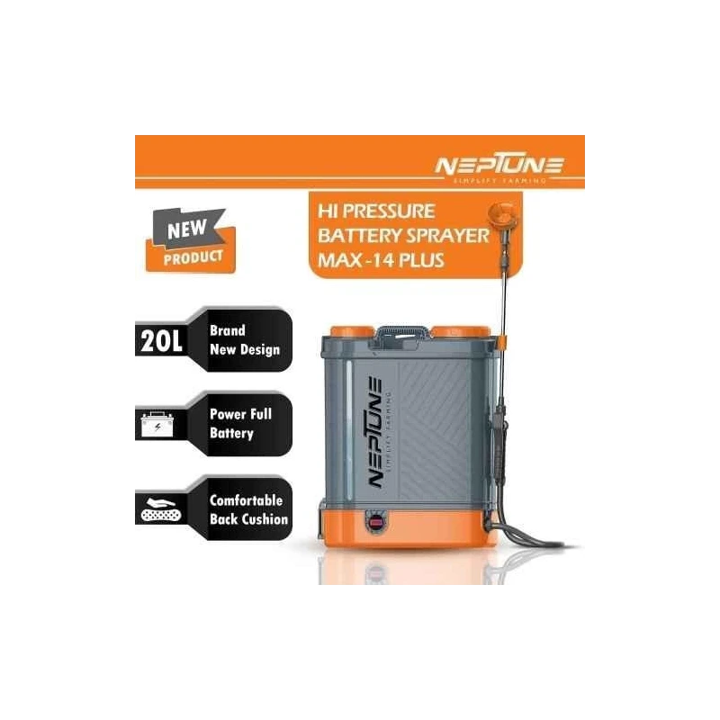 Neptune Max-14-Plus 20 Litre 12V 8lpm Backpack Battery Operated Sprayer with Double Motor image-7