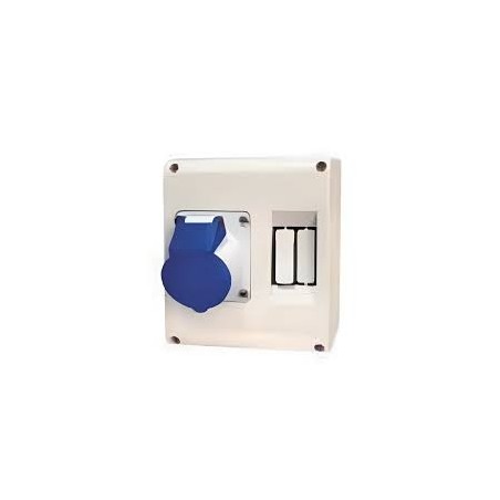 Neptune 903 16A 5 Pin Domestic AC/Industrial Plug & Socket Combined in Polycarbonate Enclosure image-1