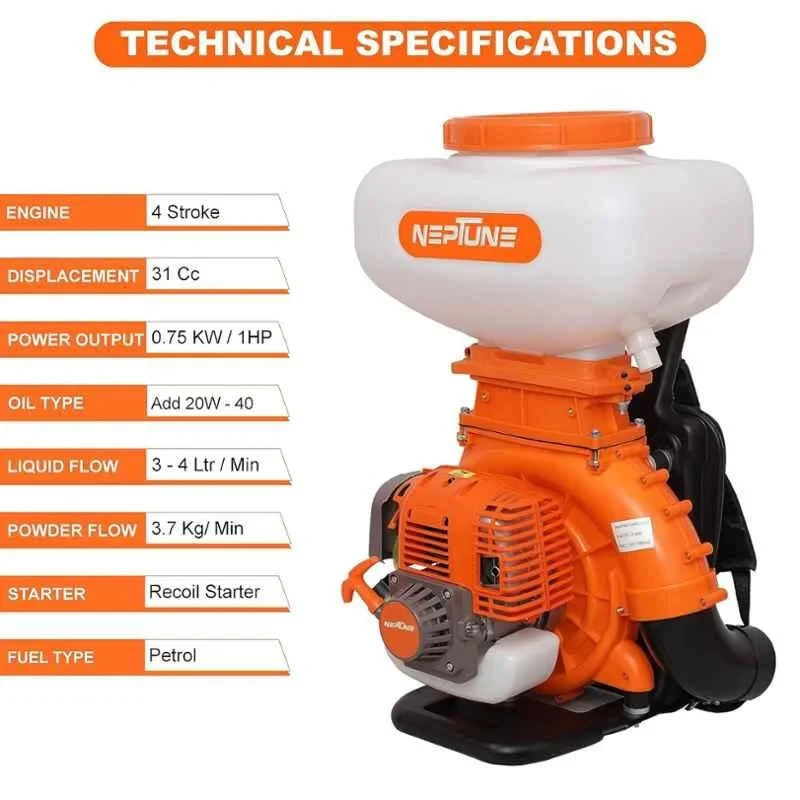 Neptune MBD-40 2-in-1 Knapsack Power Sprayer with 4 Stroke 31 CC 20 Litre