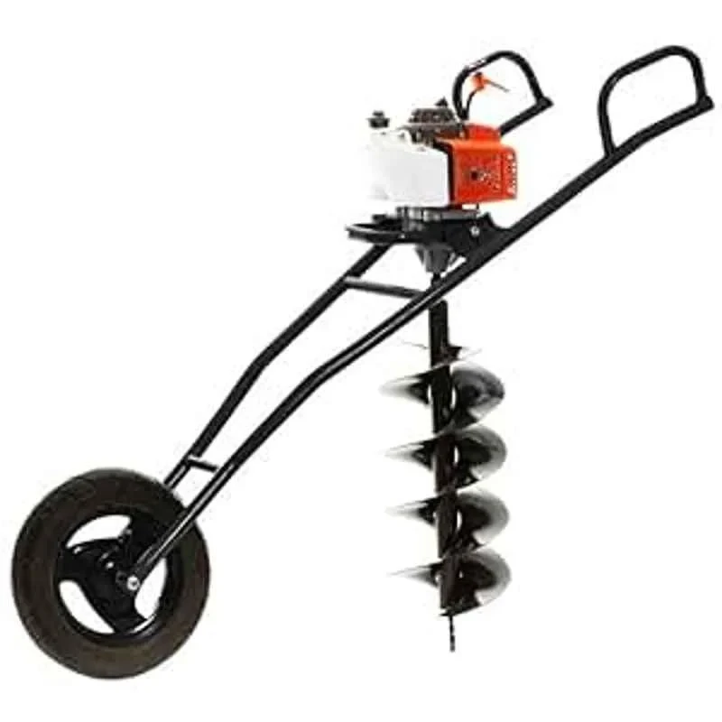 Neptune AG-63 3.5HP 63CC 2 Stroke Wheel Operated Earth Auger with 12 inch Drill Bit image-1