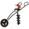 Neptune AG-63 3.5HP 63CC 2 Stroke Wheel Operated Earth Auger with 12 inch Drill Bit