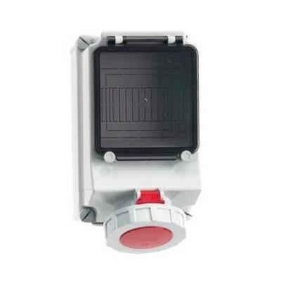 Neptune 15000 63A 4 Pin IP67 Industrial Surface Mounting Socket Outlet with MCB Provision image-1