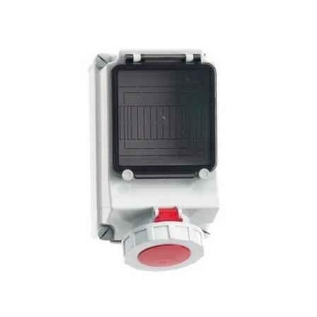 Neptune 15000 63A 4 Pin IP67 Industrial Surface Mounting Socket Outlet with MCB Provision image-1