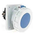 Neptune 1278 32A 3 Pin IP67 Industrial Panel Mounting Angled Socket Outlet image-1