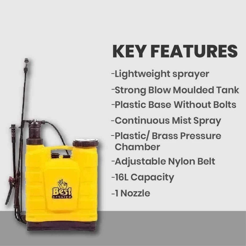 Neptune NF-11Y 16 Litre Yellow Knapsack Hand Operated Garden Sprayer image-2