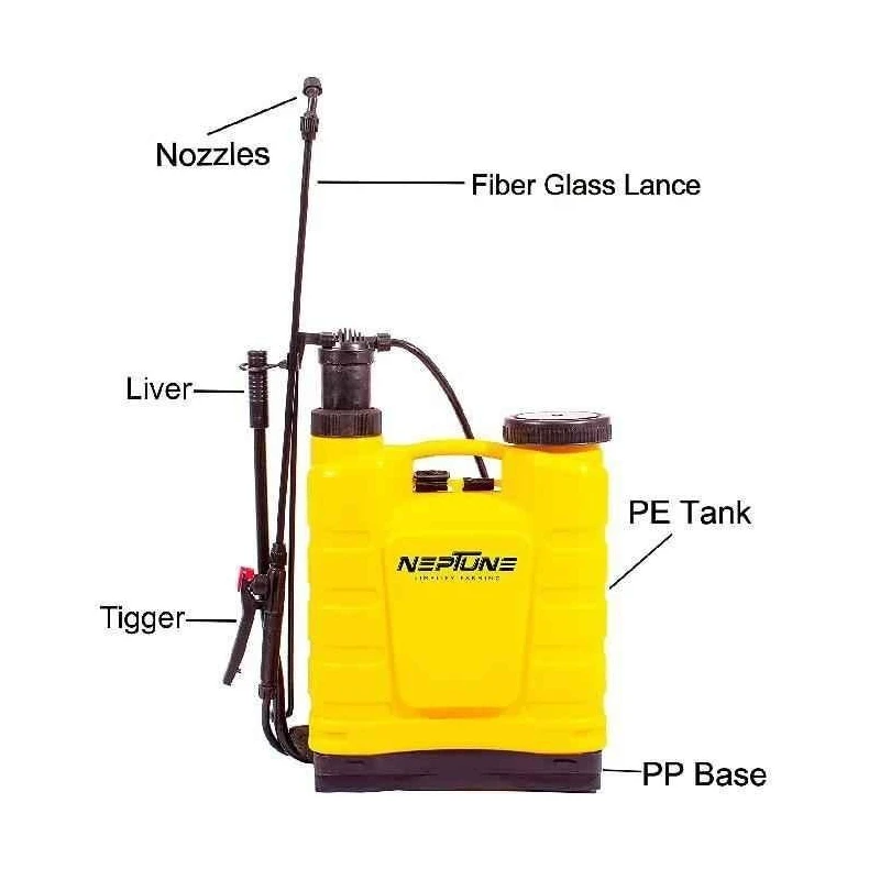 Neptune NF-11Y 16 Litre Yellow Knapsack Hand Operated Garden Sprayer image-3