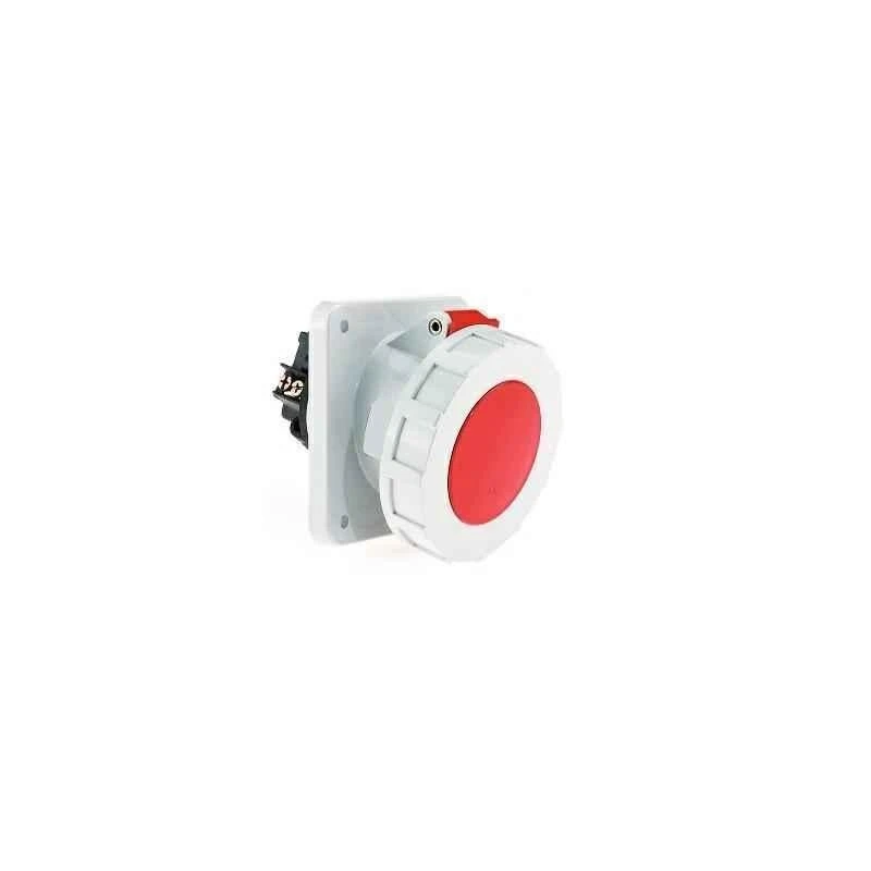 Neptune 1270 16A 4 Pin IP67 Industrial Panel Mounting Angled Socket Outlet image-1