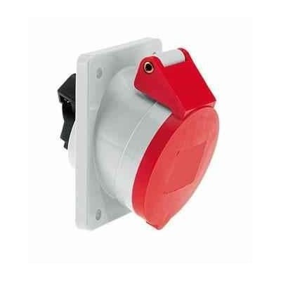 Neptune 1215 32A 5 Pin IP44 Industrial Panel Mounting Angled Socket Outlet image-1