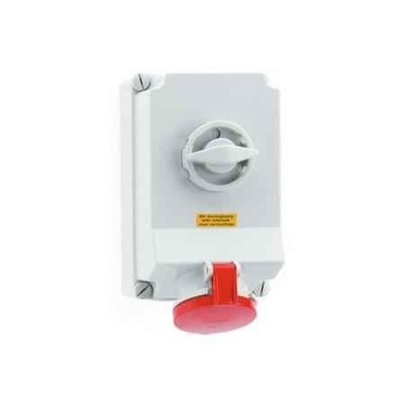 Neptune 16603 63A 5 Pin IP44 Industrial Surface Mounting Socket Outlet Interlocked image-1
