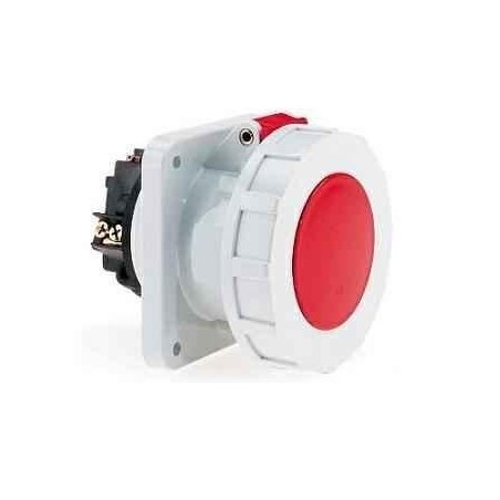 Neptune 1382 16A 5 Pin IP67 Industrial Panel Mounting Straight Socket Outlet image-1