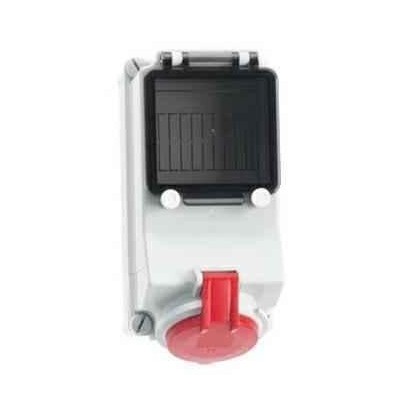 Neptune 1585 32A 5 Pin IP44 Industrial Surface Mounting Socket Outlet with MCB Provision image-1