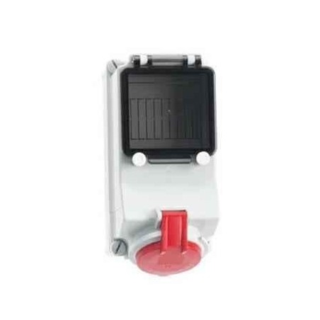 Neptune 1585 32A 5 Pin IP44 Industrial Surface Mounting Socket Outlet with MCB Provision image-1