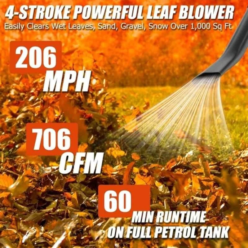 Neptune 4 Stroke 75.6cc Backpack Petrol Leaf Blower for Cleaning Dust