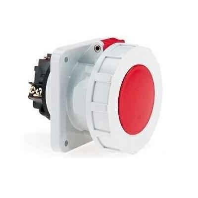 Neptune 1370 32A 5 Pin IP67 Industrial Panel Mounting Straight Socket Outlet image-1