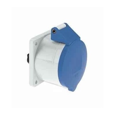 Neptune 13007 32A 3 Pin IP44 Industrial Panel Mounting Straight Socket Outlet image-1