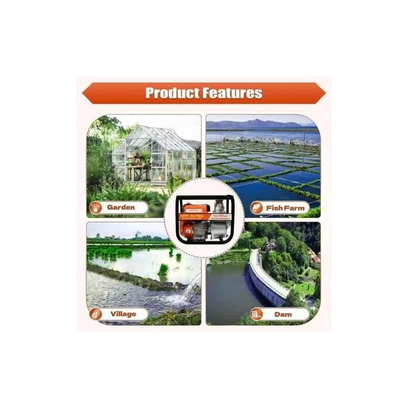 Neptune NPP-30 Pro 7HP 4 Stroke 196cc Petrol Water Pump Set image-3