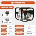 Neptune NPP-30 Pro 7HP 4 Stroke 196cc Petrol Water Pump Set image-6