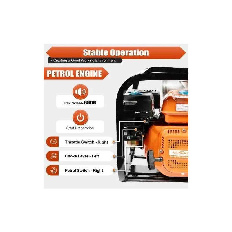 Neptune NPP-30 Pro 7HP 4 Stroke 196cc Petrol Water Pump Set image-9
