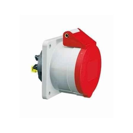 Neptune 132001 16A 5 Pin IP44 Industrial Panel Mounting Straight Socket Outlet image-1