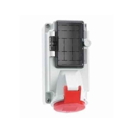 Neptune 15059 16A 5 Pin IP44 Industrial Surface Mounting Socket Outlet with MCB Provision image-1