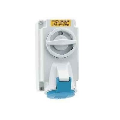 Neptune 1619 16A 3 Pin IP44 Industrial Surface Mounting Socket Outlet Interlocked image-1