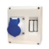 Neptune 911 32A 3 Pin Domestic AC/Industrial Plug & Socket Combined in Polycarbonate Enclosure