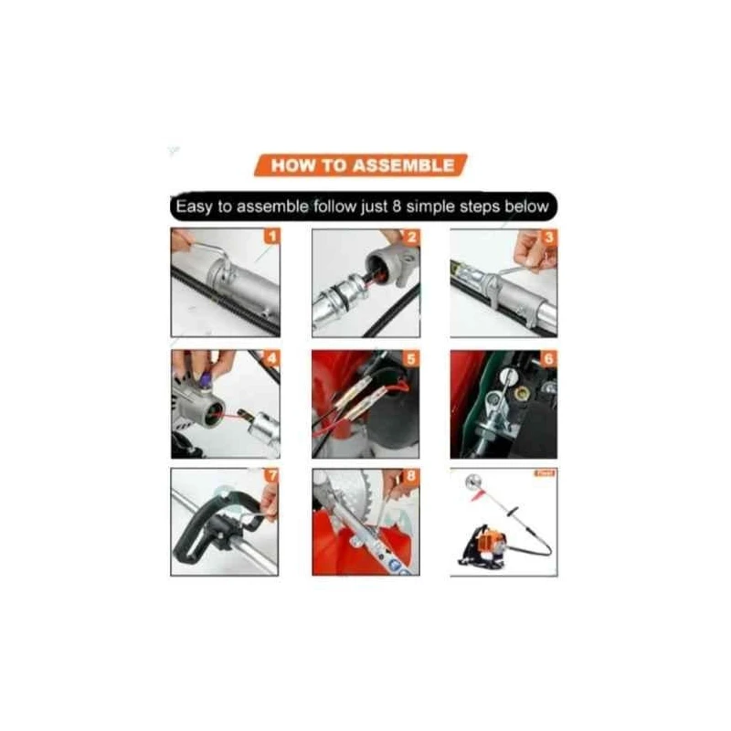 Neptune 2HP 52cc 2 Stroke Petrol Operated Backpack Multicrop Brush Cutter