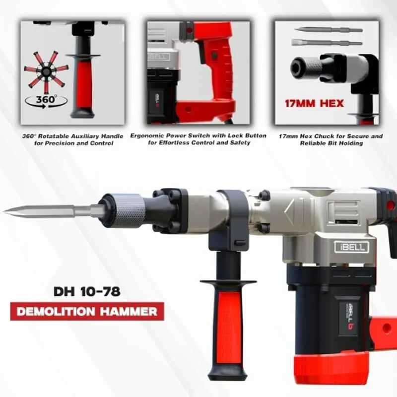 iBELL 1150W 17mm Red Demolition Hammer IBL DH10-78 image-4