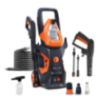 iBELL 1600W High Pressure Car Washing Machine in Black and Orange with 130bar Output Wind-55