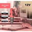 iBELL 12V DC Red Cordless Driver Drill 1500mAh with 1 Charger 1 Battery and 32 Accessories IBL CD12-74 image-5